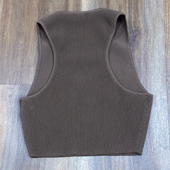 Babaton Chocolate Ribbed Tank Top - Picture 3 of 5